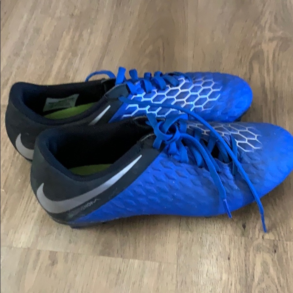 Nike Hypervenom Blue Cleats Size 7.5